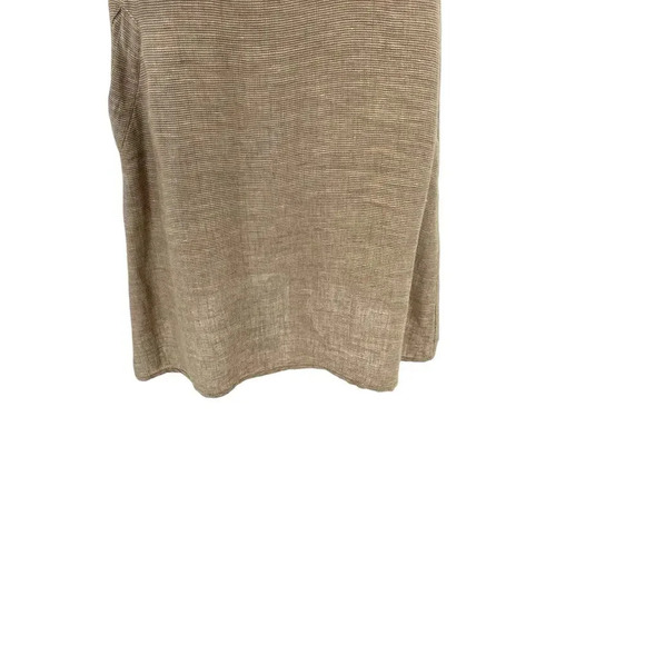 FLAX 100%‎ Linen Shift Dress Sleeveless Relaxed Fit Beige Tan Size XS - Picture 6 of 13